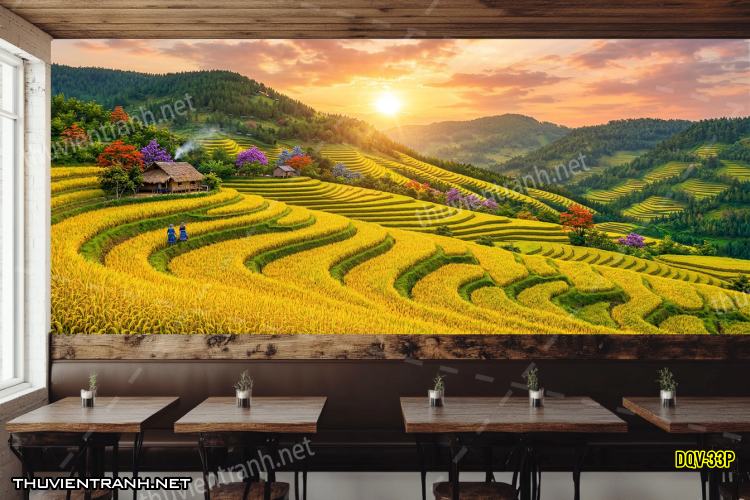 Tranh dán tường Đổng quê, Quê hương, Làng Quê Việt - -DQV-33P - Kết quả tìm kiếm tranh tường